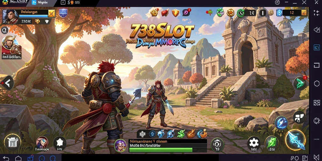 Tampilan menarik dari gameplay seru 738SLOT dalam dunia MMORPG.