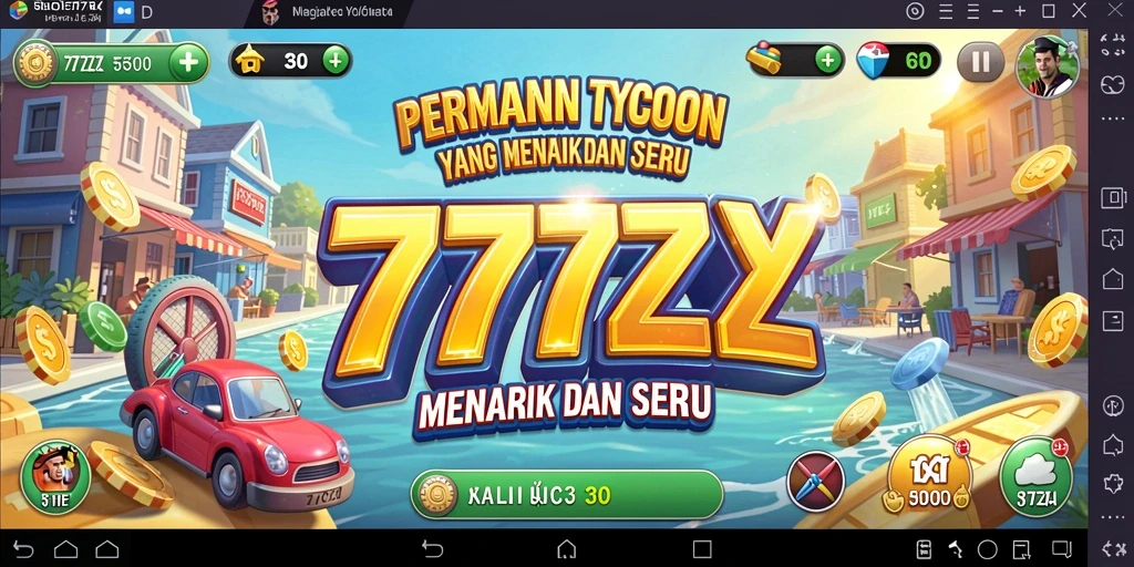Tangkapan layar utama permainan 777ZX menampilkan aksi Tycoon yang seru.
