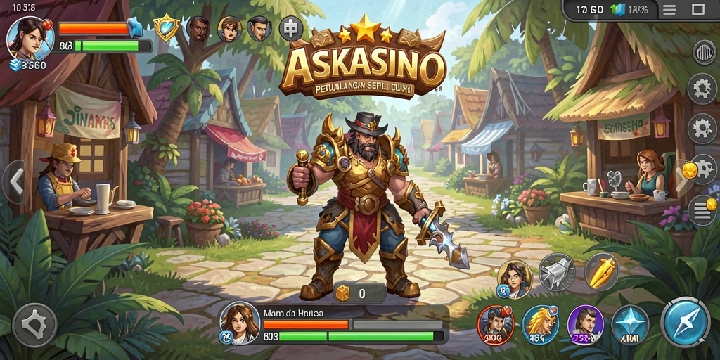 Screenshot gameplay RPG ASKASINO yang menarik dan seru.