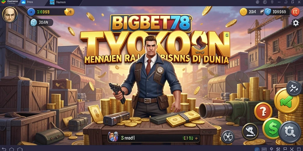 Screenshot gameplay BIGBET78 yang menampilkan pembangunan bisnis yang strategis.
