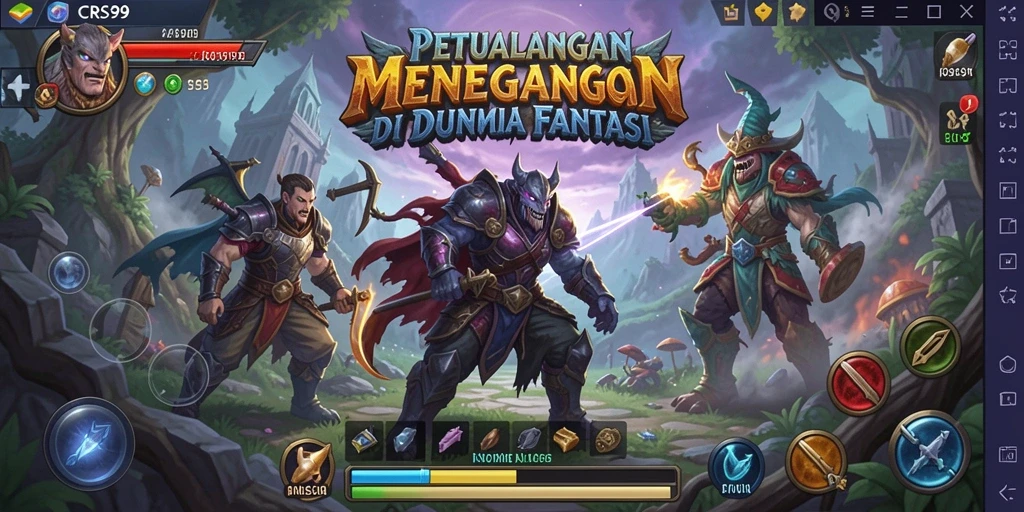 Tampilan gameplay <strong>CRS99</strong> yang penuh aksi dan petualangan menarik.