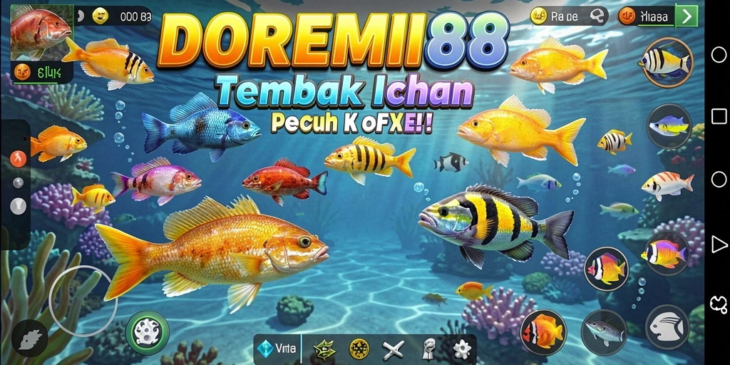 Tangkapan ikan seru dalam game DOREMI88.