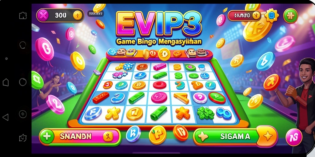 Tangkapan layar gameplay EVIP3 yang menampilkan keseruan Bingo.