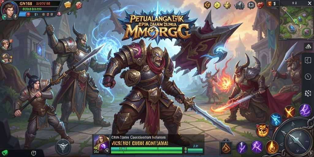 Tangkapan layar gameplay GN168 menunjukkan aksi seru dalam dunia MMORPG.