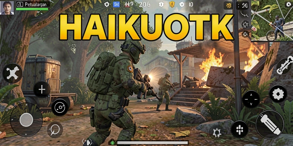 Tampilan gameplay HAIKUOTK yang menegangkan dan seru.