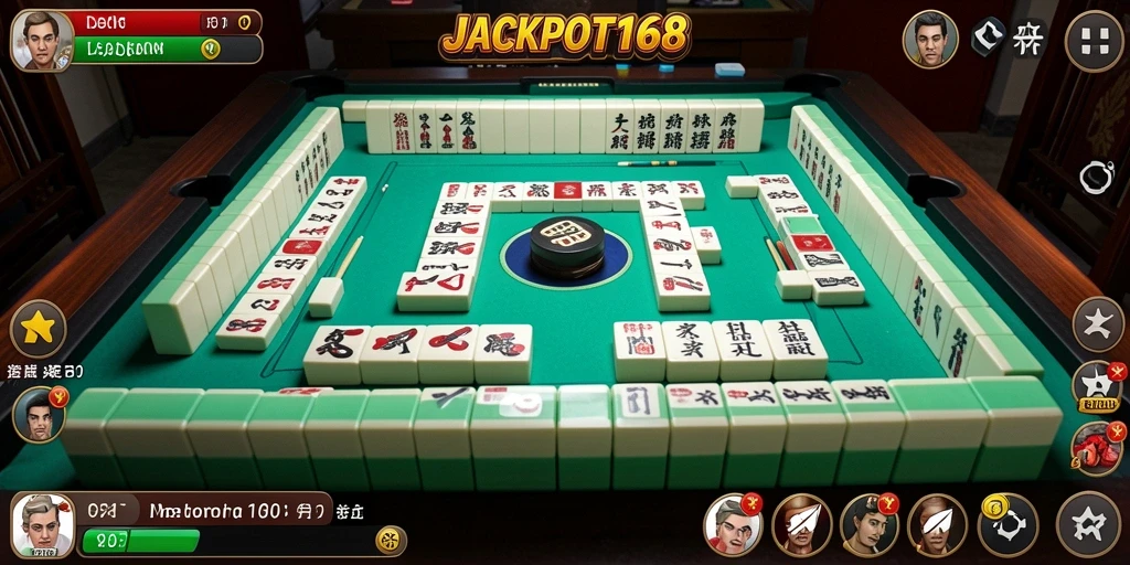 Screenshot utama JACKPOT168 menampilkan gameplay Mahjong yang seru dan interaktif.