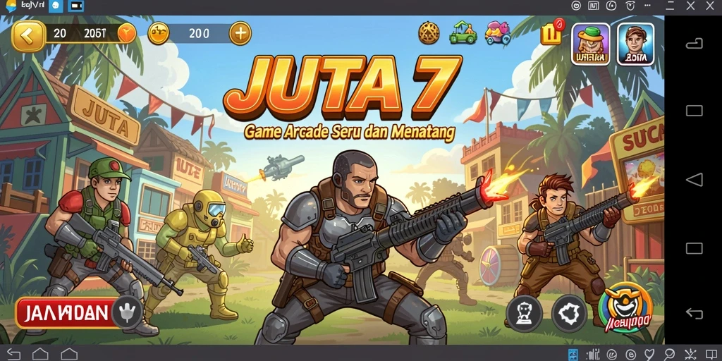 Screenshot gameplay JUTA7 yang penuh aksi dan tantangan.