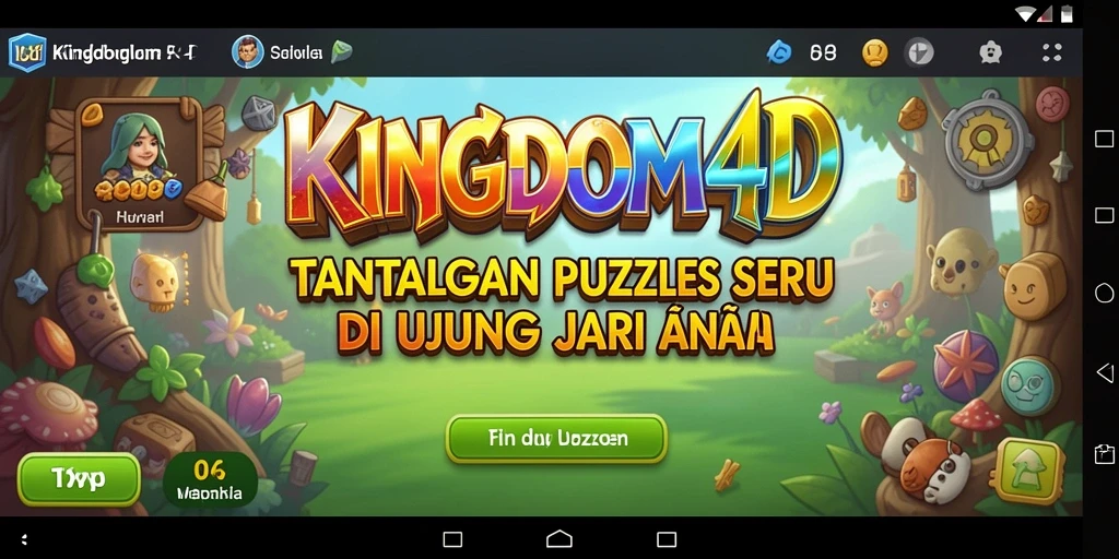 Screenshot KINGDOM4D menampilkan gameplay Puzzle yang menantang dan menarik.
