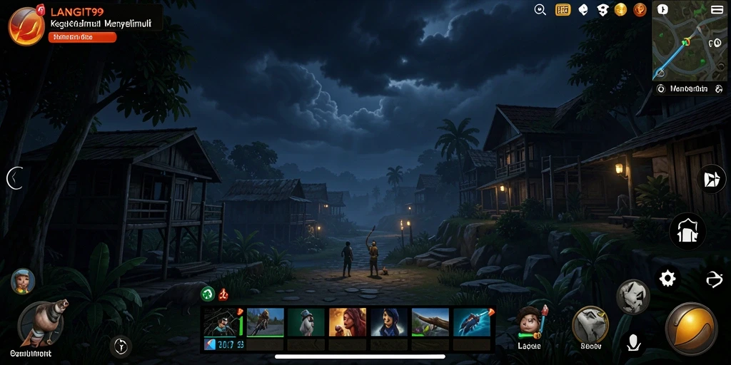 Tangkapan layar menampilkan suasana misterius dalam gameplay LANGIT99.