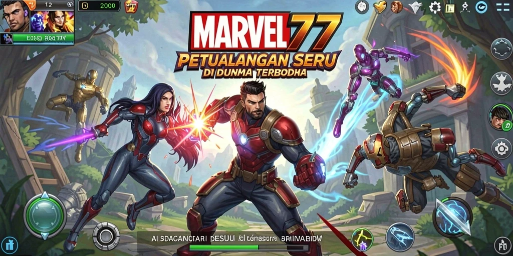 Menampilkan gameplay yang mendebarkan di dunia terbuka MARVEL77.