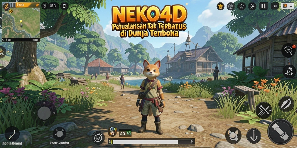 Tampilan gameplay NEKO4D yang menakjubkan di dunia terbuka.
