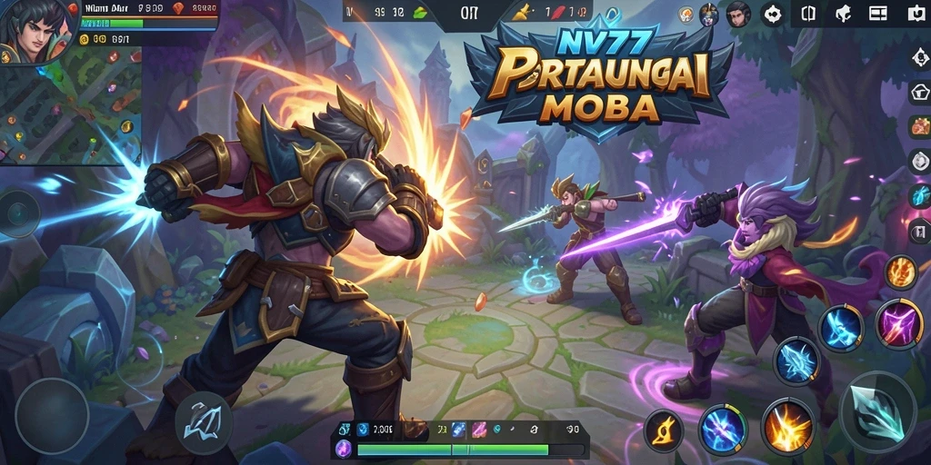 Gameplay seru dari NV77 di arena MOBA.