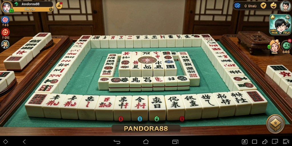 Tampilan gameplay Mahjong di PANDORA88 yang mengasyikkan.