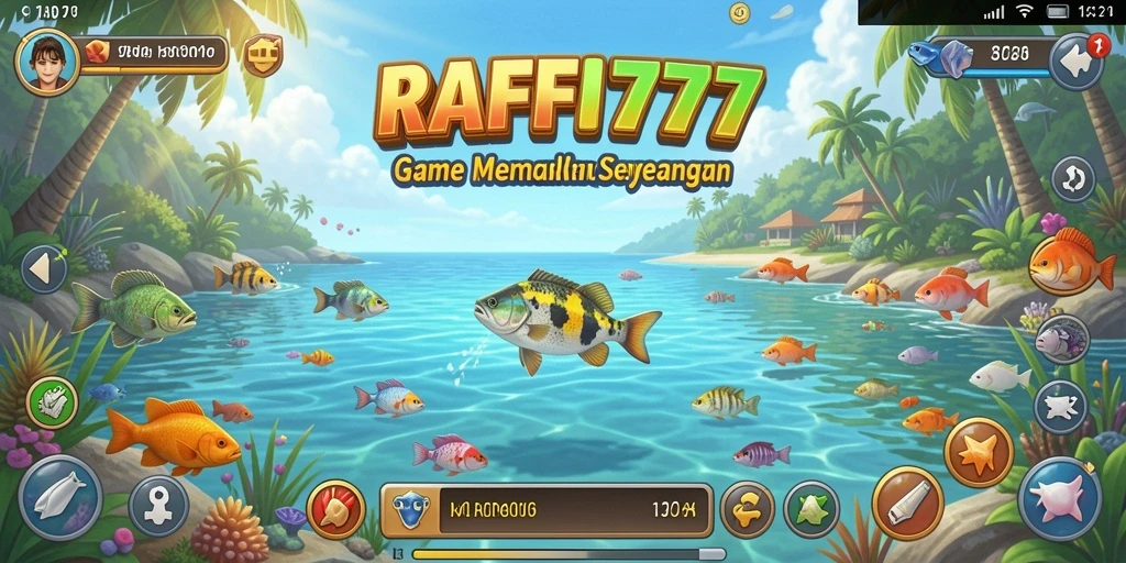 Tampilan menarik dari gameplay RAFFI777 yang penuh aksi memancing.