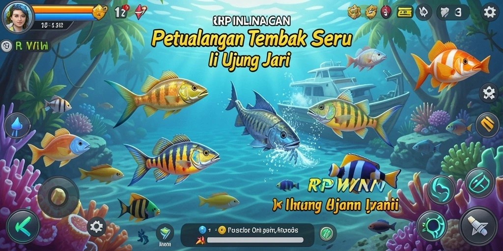 Tampilan gameplay seru Tembak Ikan di RPWIN.