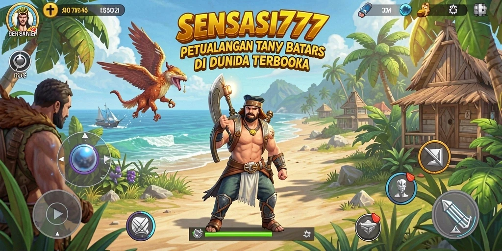 Screenshot SENSASI777 menampilkan aksi seru di dunia terbuka yang menawan.