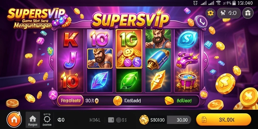Tampilan screenshot SUPERSVIP dengan gameplay Slot yang seru dan interaktif.