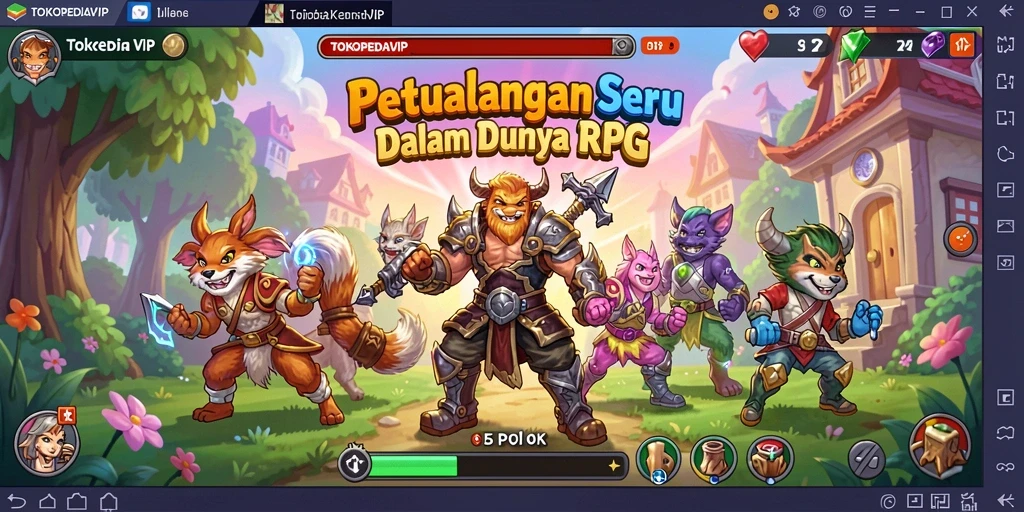 Menampilkan gameplay menarik di dunia RPG yang penuh petualangan.