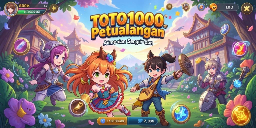 Screenshot TOTO1000 menampilkan karakter anime dalam aksi seru.