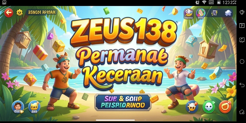 Screenshot gameplay ZEUS138 yang ceria dan menghibur.