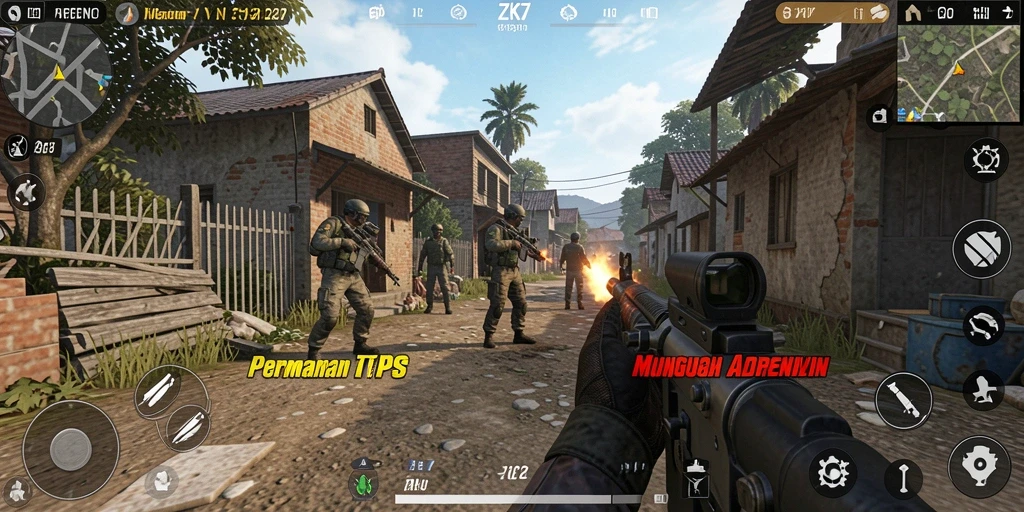 Gameplay seru dan intens dalam ZK7, aksi tak terhentikan.